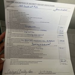 Carbajal Realty - Security deposit deduction