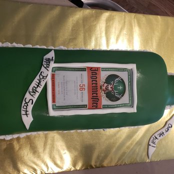 A Cake Addict - Perfect Jagermeister cake from the front! - Custom Cakes Near Me - Houston, Texas