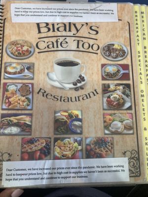 Menu photo 1 Bialy's Cafe Evergreen Park, IL Menu photo 1 Bialy's Cafe Evergreen Park, IL