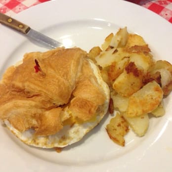 Orchard Cafe - Bacon, egg, and cheese croissant with home fries. Yum. - Breakfast & Brunch Near Me - Odenton, Maryland Orchard Cafe - Bacon, egg, and cheese croissant with home fries. Yum. - Breakfast & Brunch Near Me - Odenton, Maryland