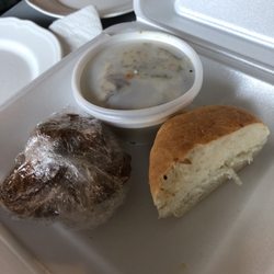 Lou Dawgs Bbq - What even is this half of a hardened bun they threw in?!!