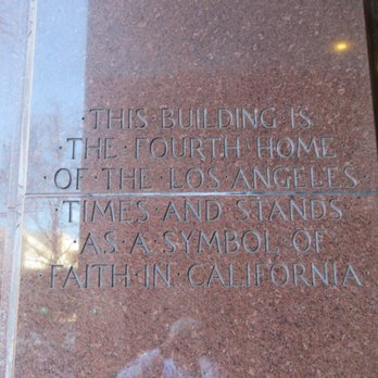 Los Angeles Times - On the south side of the entrance to the Globe Lobby. - Print Media Near Me - Los Angeles, California Los Angeles Times - On the south side of the entrance to the Globe Lobby. - Print Media Near Me - Los Angeles, California