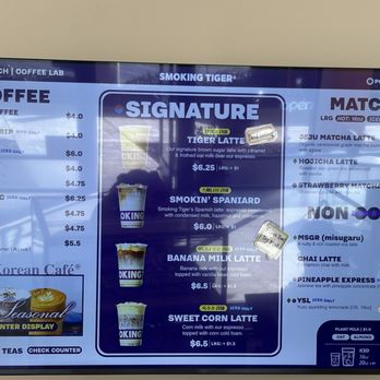 Smoking Tiger Coffee Lab - Menu - Cafes Near Me - Huntington Beach, California
