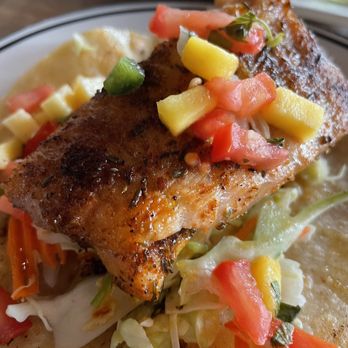 Fat Maddie's Blackhawk - Closeup of blackened fish taco - New American Near Me - Blackhawk, California Fat Maddie's Blackhawk - Closeup of blackened fish taco - New American Near Me - Blackhawk, California