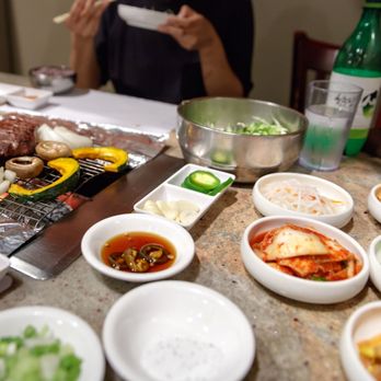 Han Sung BBQ - Banchan for your $100+ meal. Yes, that's ALL the banchan - Korean Near Me - Santa Clara, California Han Sung BBQ - Banchan for your $100+ meal. Yes, that's ALL the banchan - Korean Near Me - Santa Clara, California