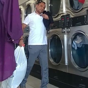 LaunderLand Coin-Op - This guy knew I took his picture. If ya dont like it...wear a mask - Laundry Services Near Me - Lomita, California
