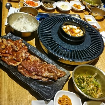 Kobi Korean BBQ - A view of our entire table - Barbeque Near Me - Vaughan, Ontario Kobi Korean BBQ - A view of our entire table - Barbeque Near Me - Vaughan, Ontario