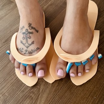 Liza Nail Spa - Toes after charcoal detox pedicure and polish!  (Lana was my artist.) - Nail Salons Near Me - Naperville, Illinois