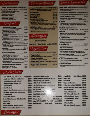 Menu photo 7 La Tapatia Bakersfield, CA