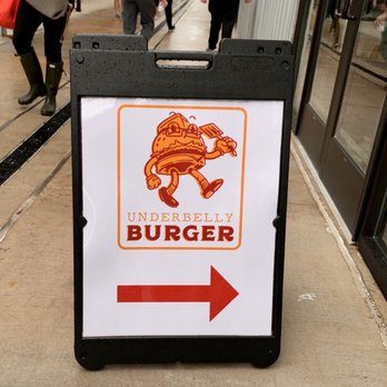 Underbelly Burger - This is a sign you should get a really good burger. - Burgers Near Me - Houston, Texas