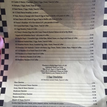 Penny's Place - Breakfast menu - Breakfast & Brunch Near Me - Perth, Ontario