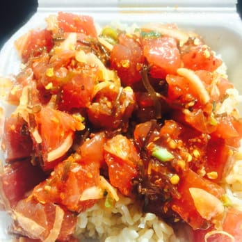 Ono Seafood - Shoyu poke (salty today) + Hawaiian style. Looks good, but looks can be deceiving :c - Seafood Near Me - Honolulu, Hawaii Ono Seafood - Shoyu poke (salty today) + Hawaiian style. Looks good, but looks can be deceiving :c - Seafood Near Me - Honolulu, Hawaii
