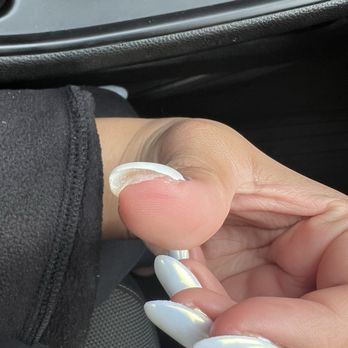 Elegant Nails - Glob of glue under the nail. - Nail Salons Near Me - Anaheim, California Elegant Nails - Glob of glue under the nail. - Nail Salons Near Me - Anaheim, California