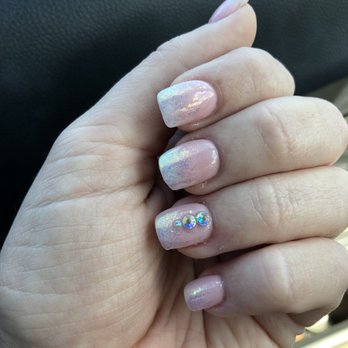 Dylan Blue Nail Spa - Costa Mesa - Ombré French acrylics with glitter - Nail Salons Near Me - Costa Mesa, California Dylan Blue Nail Spa - Costa Mesa - Ombré French acrylics with glitter - Nail Salons Near Me - Costa Mesa, California
