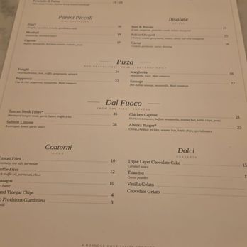 Altezza Rooftop Bar - Menu - Italian Near Me - Chicago, Illinois