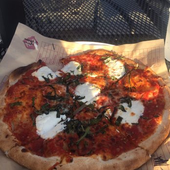 MOD Pizza - Mod size pizza with red sauce, ricotta cheese, mozzarella cheese, basil - Fast Food Near Me - Wake Forest, North Carolina