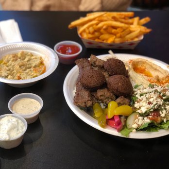 Pita Town - Mmmmmm...combo plate with lamb! - Mediterranean Near Me - Plano, Texas