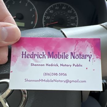 Hedrick Mobile Notary - Business card and contact information - Notaries Near Me Hedrick Mobile Notary - Business card and contact information - Notaries Near Me