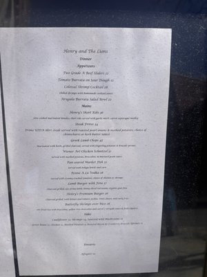 Menu photo 2 Henry And The Lions New York, NY Menu photo 2 Henry And The Lions New York, NY