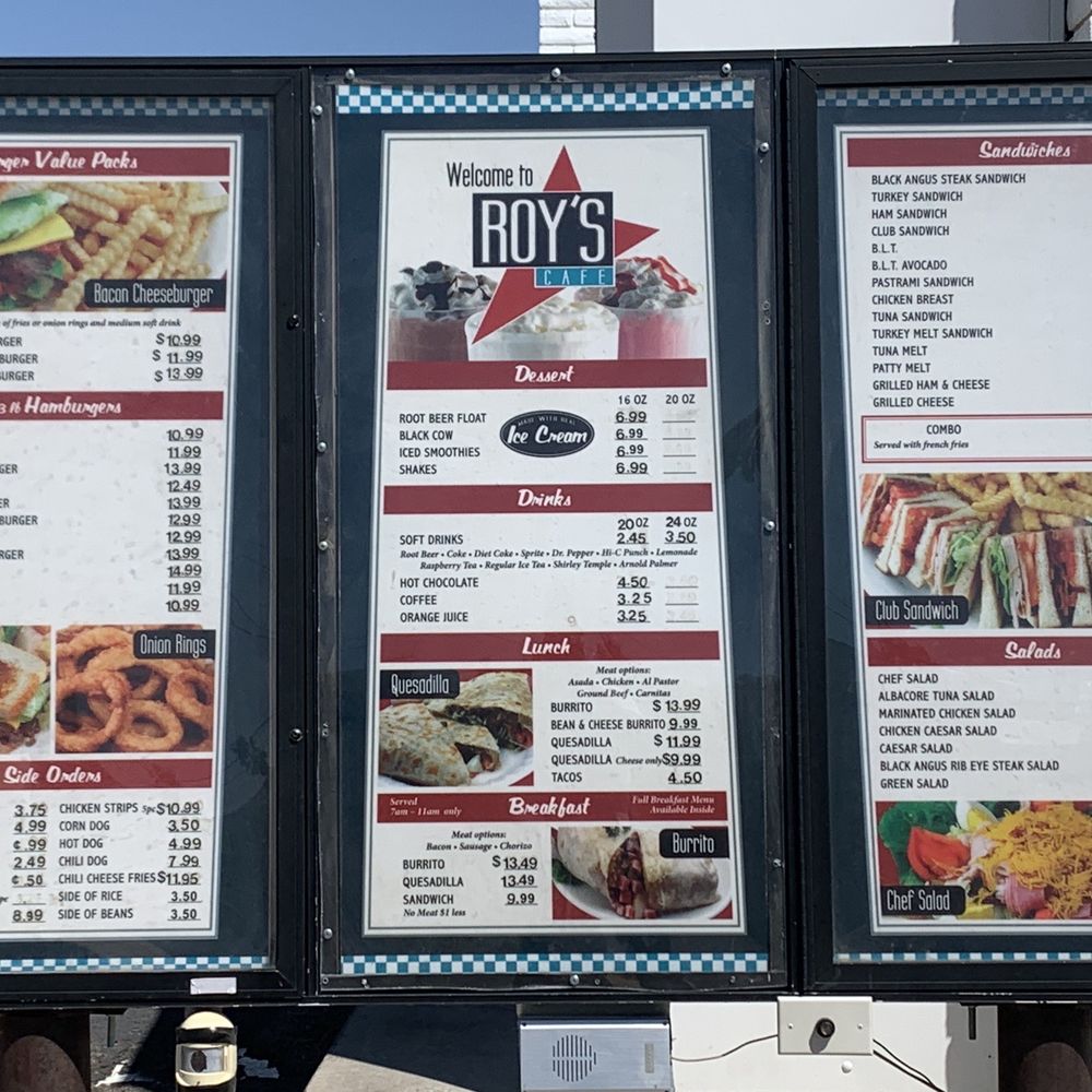 Roys Cafe - Menu - Cafes Near Me - Barstow, California Roys Cafe - Menu - Cafes Near Me - Barstow, California