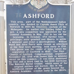 Ashford Historical Marker
