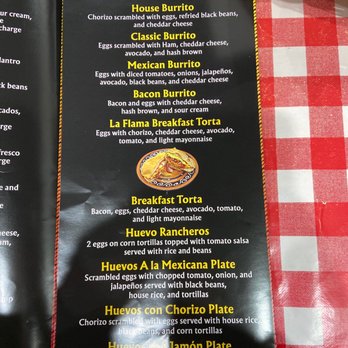 La Flama - Breakfast Menu - Specialty Food Near Me - Los Angeles, California La Flama - Breakfast Menu - Specialty Food Near Me - Los Angeles, California