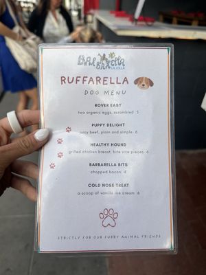 Menu photo 1 Barbarella Restaurant & Bar Playa La Jolla, CA