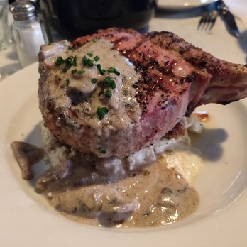La Bonne Table - Pork chop with mushroom sauce - French Near Me - San Diego, California