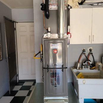 Air-Fab Services - 3 ton up flow in garage. Install looks and functions great - Heating & Air Conditioning/HVAC Near Me