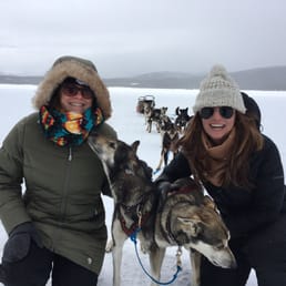 Taking a break with the lead pups