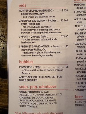 Menu photo 5 Pour on Center Ebensburg, PA