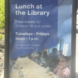Sacramento Public Library - Southgate - Free lunch for kids