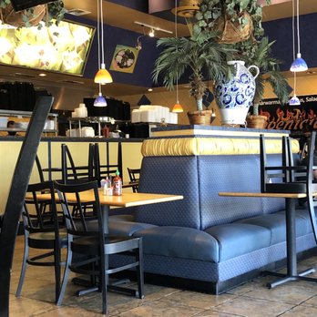Phoenicia Pita Kitchen - inside - socially distant tables - Greek Near Me - Gilbert, Arizona