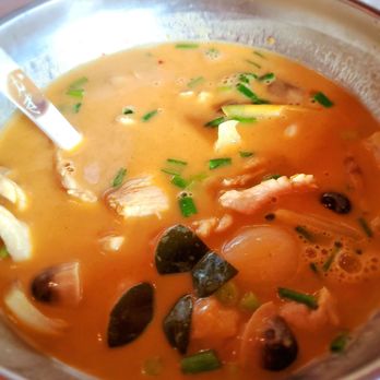 Thailand Cuisine - Tom Kha Gai (coconut ginger soup with chicken) - Thai Near Me - Kahului, Hawaii Thailand Cuisine - Tom Kha Gai (coconut ginger soup with chicken) - Thai Near Me - Kahului, Hawaii