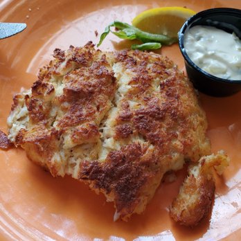 Waterman's Grill - Crabcake (comes with 2 hushpuppies but were eaten before pic ) - American Near Me - Edenton, North Carolina