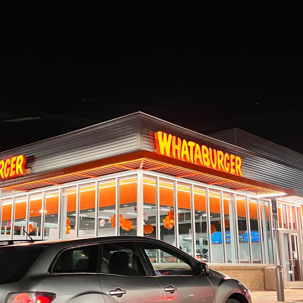 Whataburger - a car parked in front of whataburger - Burgers Near Me - Huntsville, Alabama Whataburger - a car parked in front of whataburger - Burgers Near Me - Huntsville, Alabama
