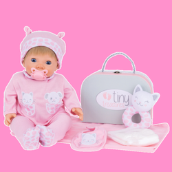 Access All Areas - Tiny treasures girl doll in pink outfit