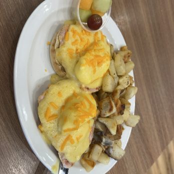 Stacked Pancake & Breakfast House - Eggs Benedict you can see the rotten potatoes mix into my potatoes - Breakfast & Brunch Near Me - Oshawa, Ontario Stacked Pancake & Breakfast House - Eggs Benedict you can see the rotten potatoes mix into my potatoes - Breakfast & Brunch Near Me - Oshawa, Ontario