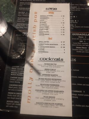 Menu photo 2 Molly Darcy's Irish Pub and Restaurant Danbury, CT Menu photo 2 Molly Darcy's Irish Pub and Restaurant Danbury, CT