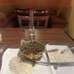 Shrimp Saag, I like mine spicy. Shrimp Saag, I like mine spicy.