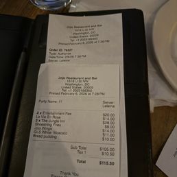 Bill for 2 Bill for 2