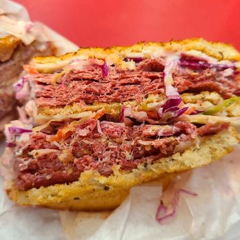 Blended - Reuben sandwich - interior - lots of meat! - Juice Bars & Smoothies Near Me - Eugene, Oregon