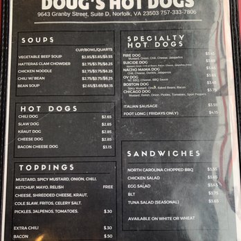 Doug's Hot Dogs - Hot Dogs Near Me - Norfolk, Virginia