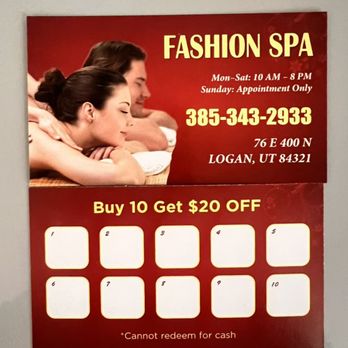 Fashion Spa - Massage Near Me - Logan, Utah
