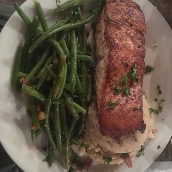 Olde Towne Inn - Salmon, garlic mash and green dinner veggies - Seafood Near Me - Upper Marlboro, Maryland Olde Towne Inn - Salmon, garlic mash and green dinner veggies - Seafood Near Me - Upper Marlboro, Maryland