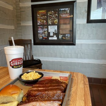 Big Bob Gibson - ows a tray of ribs and sides - Barbeque Near Me - Decatur, Alabama Big Bob Gibson - ows a tray of ribs and sides - Barbeque Near Me - Decatur, Alabama