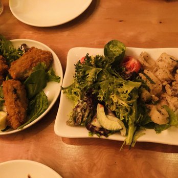 Momiji - Fried oysters and Crispy Calamari - the oysters were raw inside so it was quite a strange texture combo. - Japanese Near Me - Seattle, Washington Momiji - Fried oysters and Crispy Calamari - the oysters were raw inside so it was quite a strange texture combo. - Japanese Near Me - Seattle, Washington