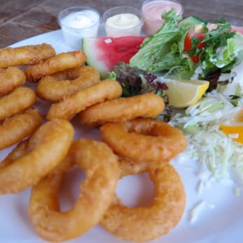 Strand 21 - Calamaris mit Beilagensalat und Pommes dazu 3 Dips (14,50€) - Fish & Chips Near Me - Zandvoort, New Hampshire Strand 21 - Calamaris mit Beilagensalat und Pommes dazu 3 Dips (14,50€) - Fish & Chips Near Me - Zandvoort, New Hampshire