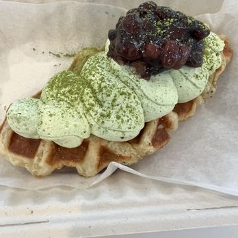 BingBing - Croffle with matcha cream - Coffee & Tea Near Me - Fremont, California