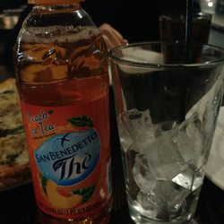 Peach iced tea, need more ice... The ice melted halfway when I poured the drink in...